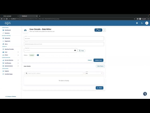 CloudVision AGNI cloud interface